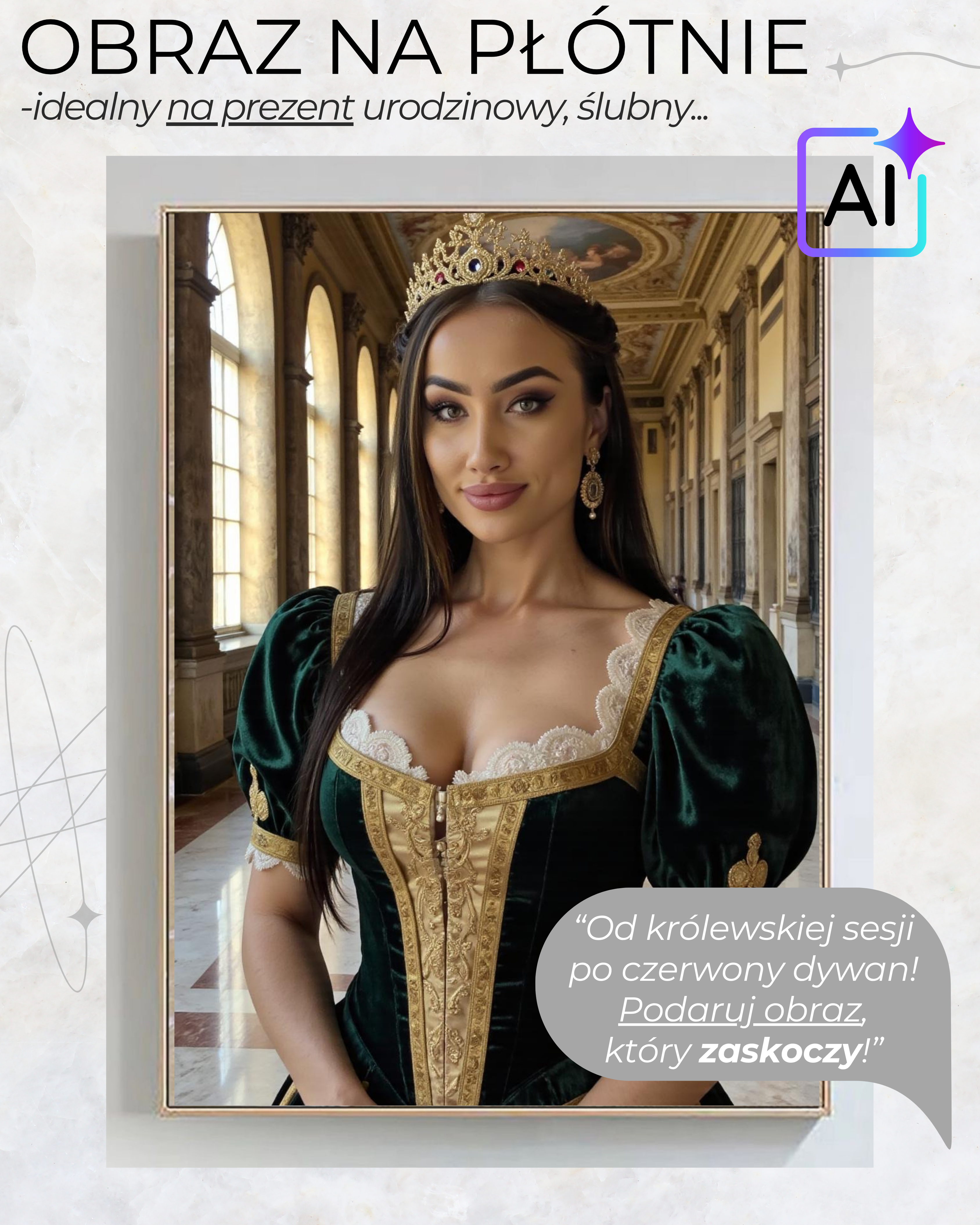 Obraz na płótnie + paczka zdjęć! "KRÓLEWSKA SESJA" - obrazek 2