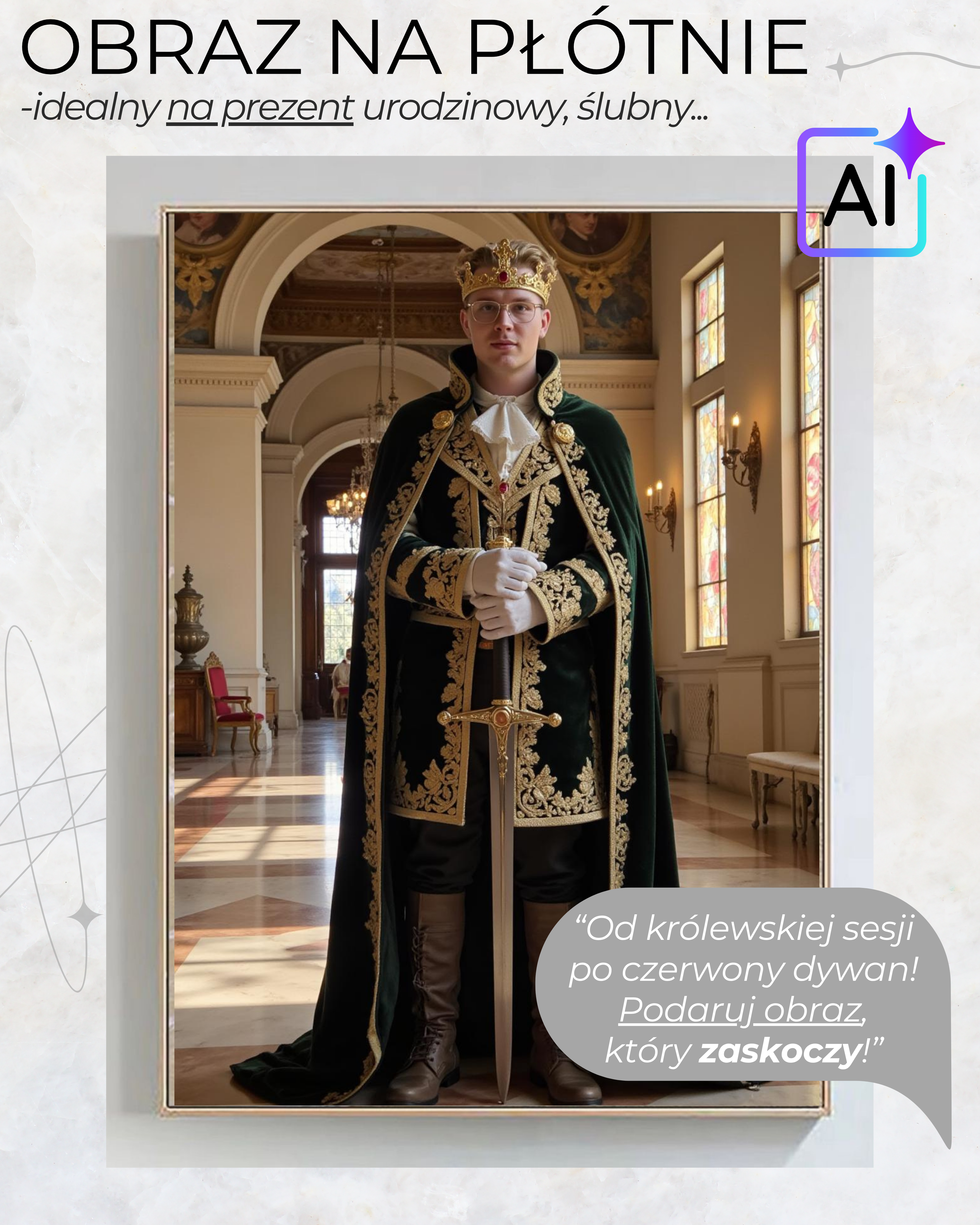 Obraz na płótnie + paczka zdjęć! "KRÓLEWSKA SESJA" - obrazek 3