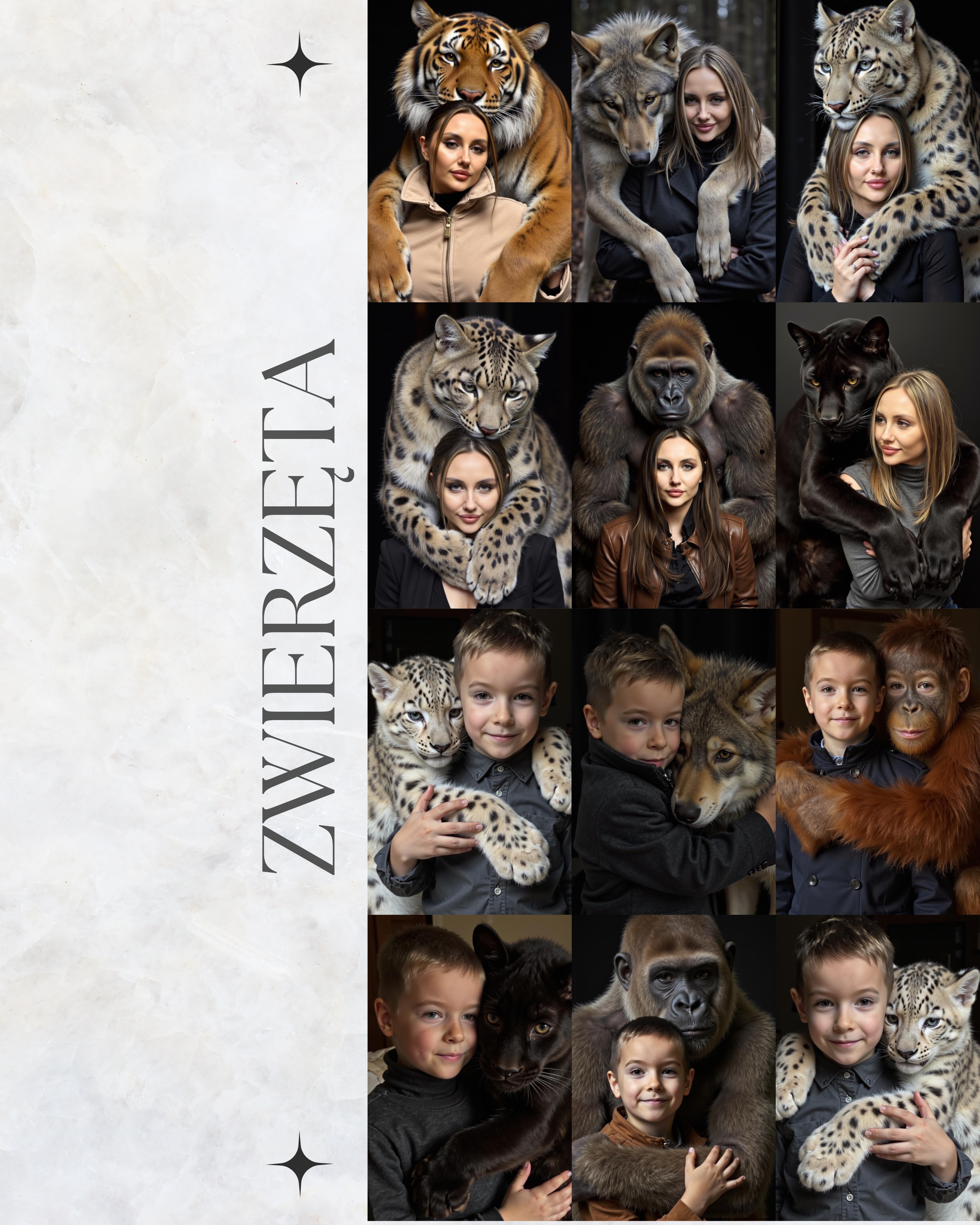 Obraz na płótnie + paczka zdjęć! "ZWIERZĘTA"