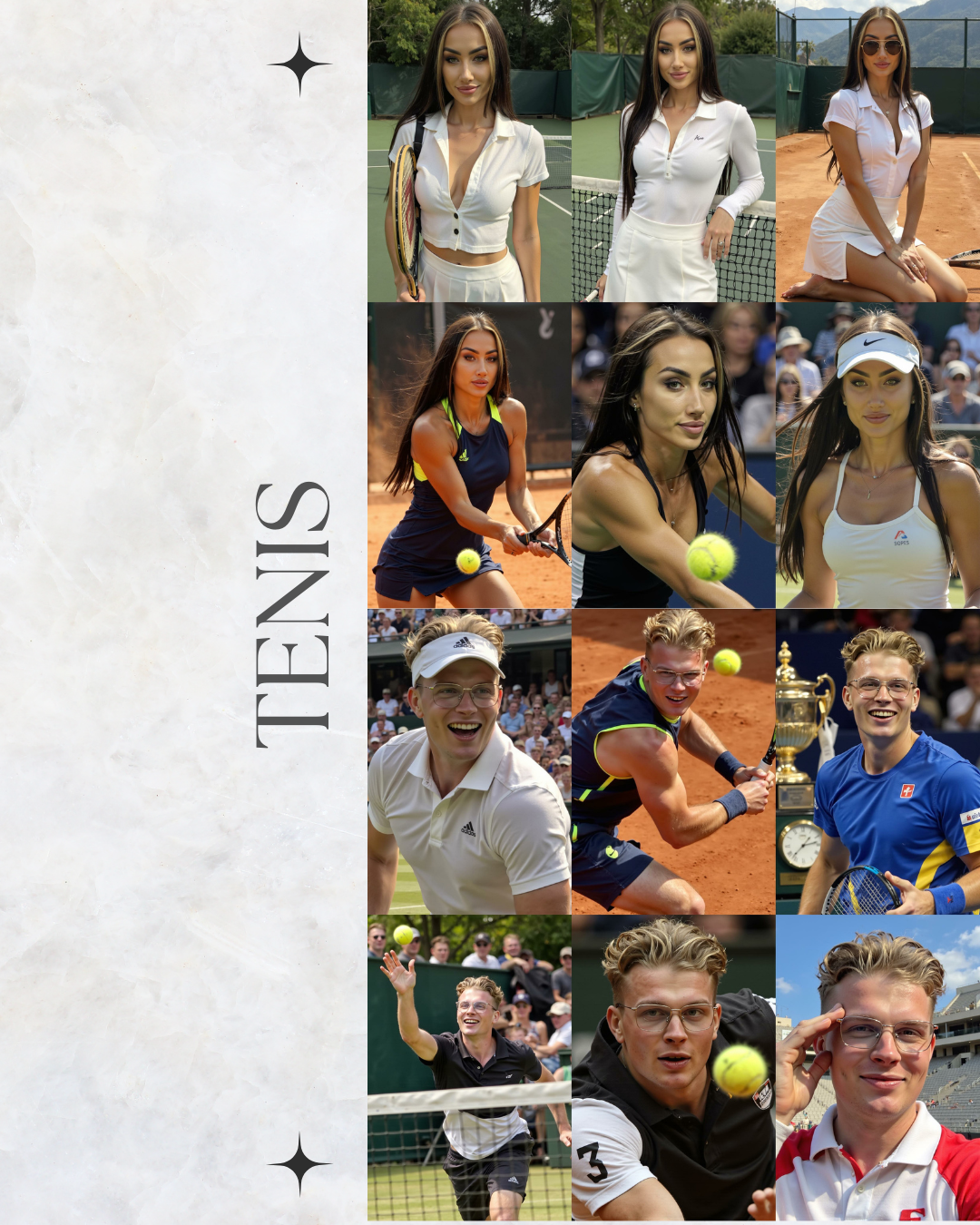 Obraz na płótnie + paczka zdjęć! "TENIS"